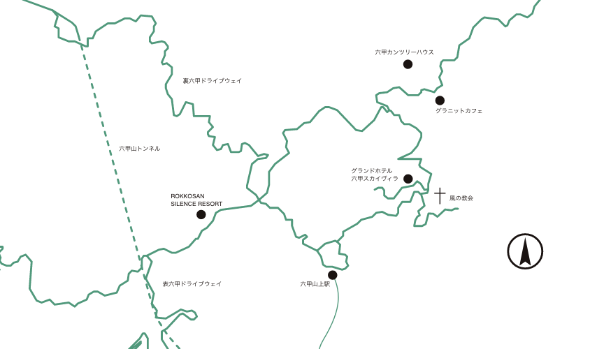風の教会 近隣地図
